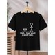 thumbnail image 1 of Camiseta roja de secado rápido para niño con estampado humorístico de "No es buena señal" - Cuello redondo, manga corta, informal, para verano, 1 of 7