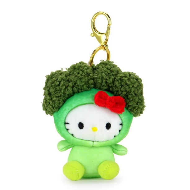 Hello Kitty x Nissin Cup Noodles Plush Charm Keychain Broccoli Kitty