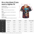 thumbnail image 5 of Susaid Colorful Floral Skull A Print Short Sleeve Shirts Button Down Casual Shirts Summer Beach Aloha Button Down Short Sleeve for Men ,X-Large, 5 of 7