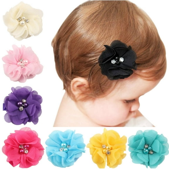8-Pack Grosgrain Ribbon Hair Bow Set – Fashionable Alligator Clip Accessories for Baby Girls, Teens & Women TIKA