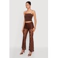 thumbnail image 2 of Women's Floral Lace Flare Leg Casual Pants, 2 of 4