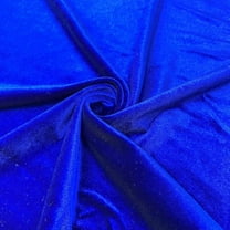 DECORATIVE SILK INC. Polyester Stretch Velvet Fabric 60" inches Wide By the Yard( ROYAL BLUE )