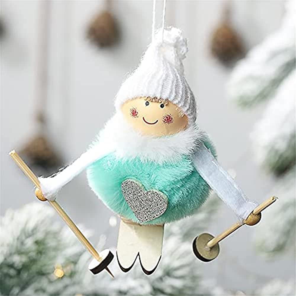 Flosky Christmas Decoration Swedish Santa Scandinavian Gnome Plush Handmade Home Decor Hanging Tree Xmas Gift 