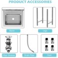 thumbnail image 6 of Garvee Stainless Steel Utility Sink,Freestanding Single Bowl with Waterproof Baffle and Adjustable Feet for Restaurant Laundry Room Bathroom Garage Farmhouse Outdoor, 6 of 9