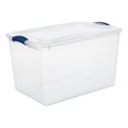 Sterilite Clear & Easy View 66 Qt. Latch Storage Boxset, Stadium Blue