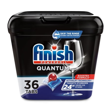 Finish Quantum Dishwasher Detergent, Premium Dishwashing Tablets - 36 ct (Packaging May Vary)