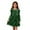 Green, variant on Girls Long Sleeve Velvet Dress Crew Neck Bow Back Princess Dress Ruffle Hem Formal A-Line Dresses Vintage Christmas Party Dress