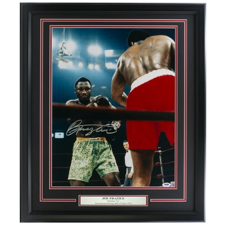 Joe Frazier Signed Framed 16x20 Boxing Photo PSA/DNA