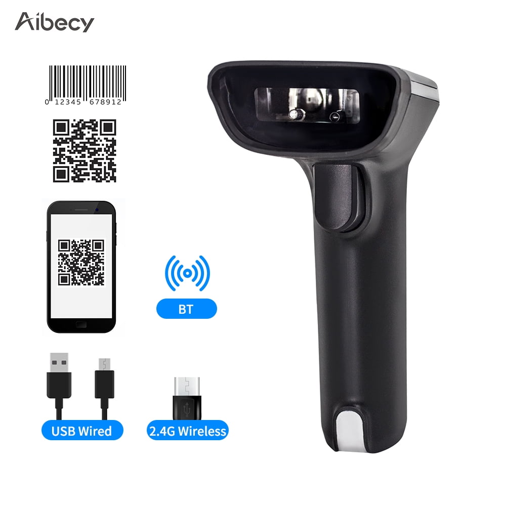 Bookstore Eyoyo Wireless 2D Barcode Scanner with Adjustable Stand Warehouse Bluetooth & 2.4G Wireless & USB Wired Handheld Barcode Reader with 1D QR Screen Scanning Auto Sensing for Supermarket
