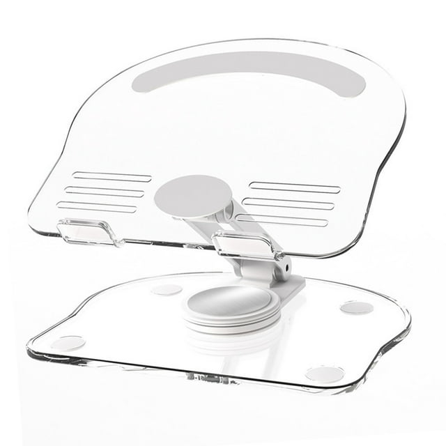 Support de Tablette pour Bureau, Support de Tablette de Bureau Réglable, Support de Moniteur Portable Rotatif à 360°, Rehausseur de Tablette Universel Pliable avec Base Stable, pour Bureau à Domicile Chambre