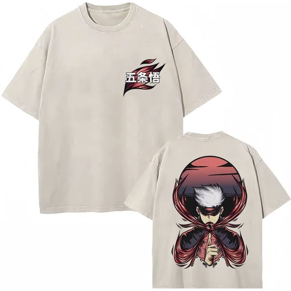 YOUSHENGER Anime TShirt Satoru Cotton Short Sleeve T-Shirts Men Women Round Neck Gojo Tee Shirts for Summer