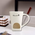 thumbnail image 4 of Taza para fondue de chocolate, taza para derretir chocolate, calentador de mantequilla para derretir queso, cerámica Blanco, 4 of 9