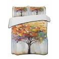 thumbnail image 2 of Abstract Art Tree Twin Size Down Alternative Comforter, Lightweight Comforter Quilt Bedding Set with Pillow Shams Modern Fall Oil Painting Tree Autumn All Seasons Bed Comforter Duvet Insert 68"x86", 2 of 7
