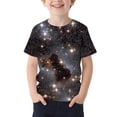thumbnail image 5 of Graphic T-Shirt for Boys Space Galaxy Heart Print Short Sleeve Crew Neck Top Kids Daily School Casual Comfort Summer Outfit for Teen, 5 of 5
