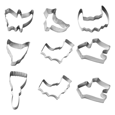 

9pcs Halloween Cookie Cutter Biscuit Mould Stainless Steel DIY Baking Mold