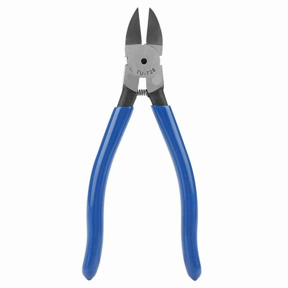 8Inch Blue Diagonal Pliers Cable Nose Cutting Nippers Tu-728 Diagonal Pliers Single Colors Plastic Handle Compact Appearance Wire Cutter Tool