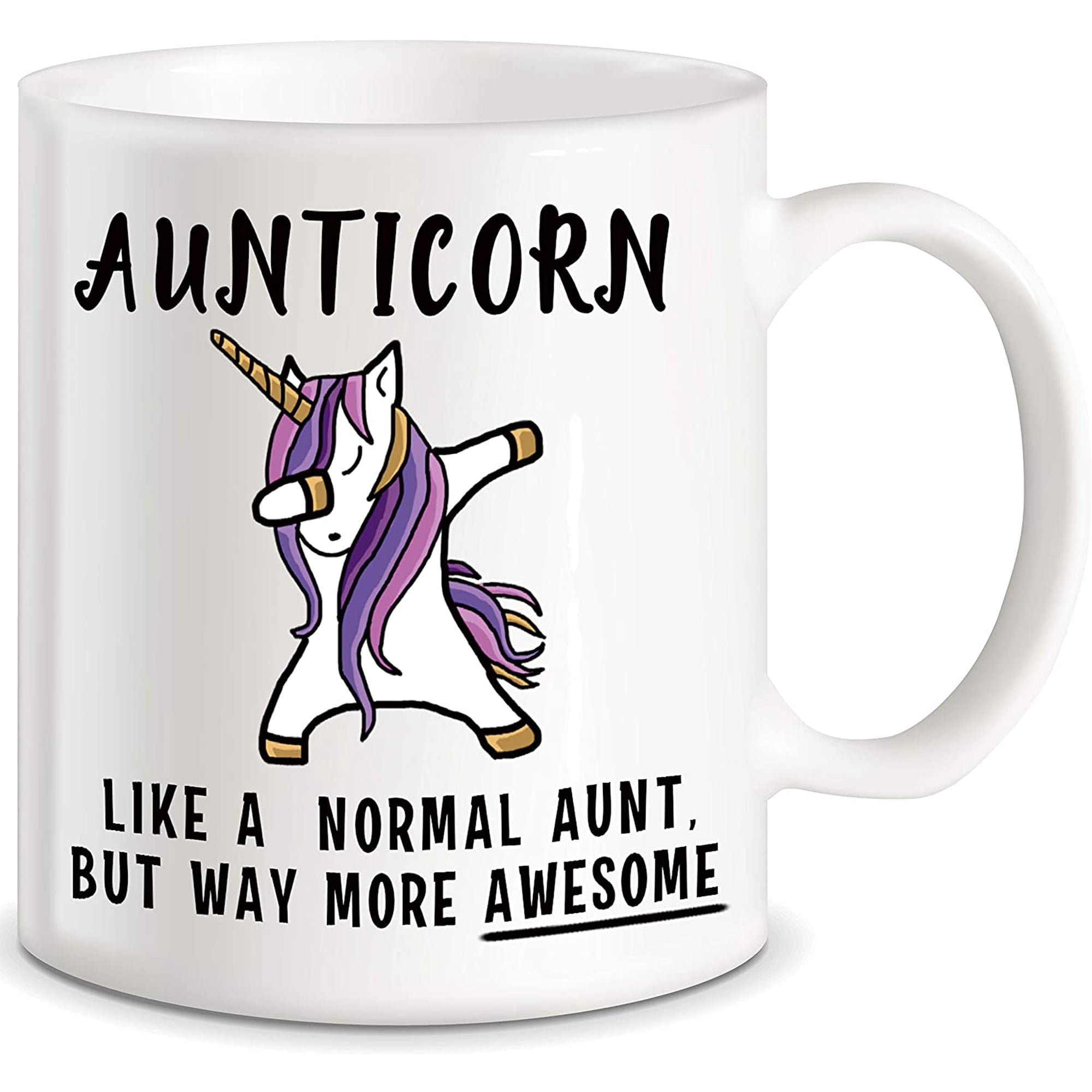 Aunticorn Funny Aunt Coffee Mug Best Mother's Day Gift for Aunty Aunties Siblings Sisters from Niece Nephew Sister Uncle Mom Dad Novelty Gag Gift for Christmas Birthday Mug Tea Cup