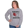 thumbnail image 3 of USA Renewable Energy Climate Change Unisex Plus Fleece Graphic Sweatshirt Brisco Brands 2X, 3 of 5
