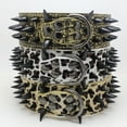 thumbnail image 3 of SPRING PARK Faux Leather Spiked Anti-bite Collar Studded Punk Dog Collar for Small/X-Small Breeds and Puppies, 3 of 7
