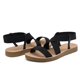 thumbnail image 3 of Sandalia DREAM PAIRS ELENA Negra con Tira Elástica y Suela Plana Talla 10, 3 of 5