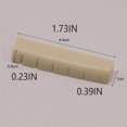 thumbnail image 2 of Maoww 50 Pieces ABS Classical Acoustic Guitar Nut Portable 6 String Stringed Instrument Guitars Base Nuts Part Component Accessories Type 3 White, 2 of 9