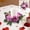 Purple, variant on Silk Rose Candle Wreath,20cm Party Table Decor Romantic Wedding and Valentine’s Day Floral Ring,Realistic Lifelike Appearance,Fits Standard Candle Holders for Dining Table Centerpieces-Watermelon Red