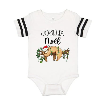 

Inktastic Joyeux Noël- Christmas Sloth Gift Baby Boy or Baby Girl Bodysuit