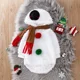 thumbnail image 3 of Disfraz de muñeco de nieve para bebé, traje de Navidad para niño y niña, mono con capucha y conjunto de bufanda, vestido de carnaval para fiesta, 3 of 5