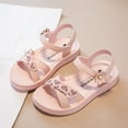 thumbnail image 4 of Rumantou Kids Summer Sandals Girls Dress Shoes Girls Sandals Cute Open Toe Breathable Summer Strappy Sandals for Girls(Toddler/Little Kid/Big Kid) for 12.5,Pink, 4 of 7
