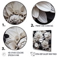 thumbnail image 3 of Designart "Monochrome Mums Minimalism" Mums Floater Framed Canvas Prints, 3 of 5