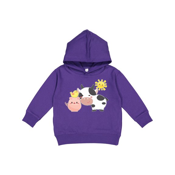 Inktastic Fun Farm Animals Cow, Pig, Chick Toddler Hoodie