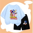 thumbnail image 3 of Conjunto de verano de 2 a 12 años para niños, ropa de pareja de Sonic, camiseta, traje para niños 2024, ropa para niñas, top para madres y niños, 3 of 5