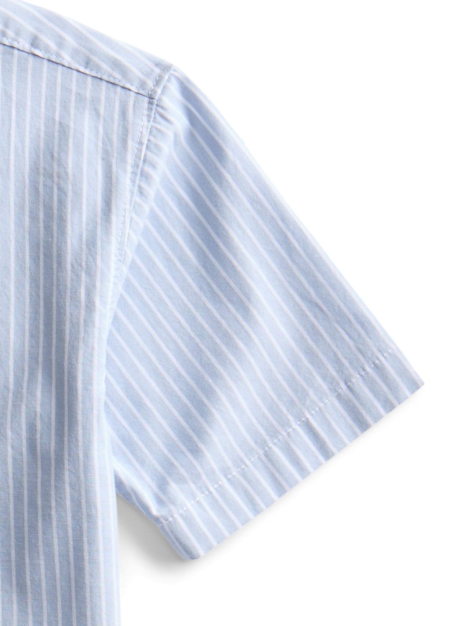 Wonder Nation Boys Cotton Woven Button-Down Shirt with Short Sleeves, Sizes 4-18