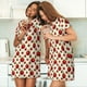 thumbnail image 4 of Fotbe Fruit Apples Bata de Dormir para Mujer con Estampado, Camisón de Algodón de Manga Corta, Ropa de Dormir Casual, 4 of 6