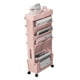 thumbnail image 3 of Estantería móvil multiusos de gran capacidad, multicapa, 4 ruedas universales, estantería de escritorio para oficina, escuela, hogar, color rosa, 3 of 5