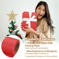 thumbnail image 3 of Uxcell 1 pack Wrapping Paper, Craft Paper Packing Paper 15" x 300"(25') Bright Red, 3 of 7