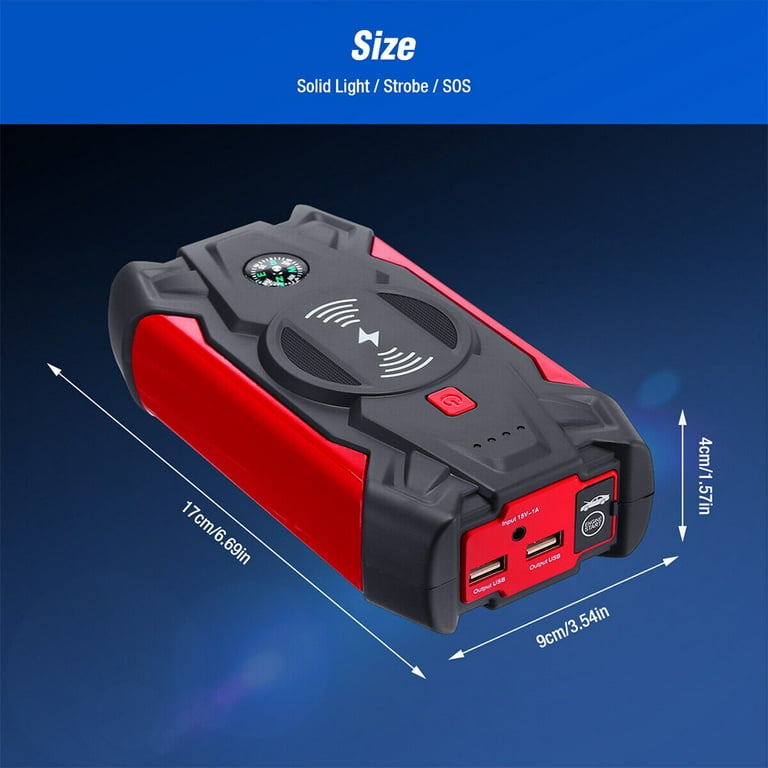 Xhy 69800mAh Car Jump Starter Portable Battery Pack Booster Jumper Box  Emergency Start Power Bank Supply Charger with Built-in LED Light