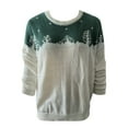 thumbnail image 4 of Isle Sweater Top Soft Knit Lightweight Knit Oversized Sweaters Crew Neck Loose Pullover Cropped Sweater Knitted Pullover Trendy Work Outfits Pullover Sweater Basic Sweater Tops White 4XL, 4 of 4