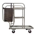 thumbnail image 6 of PreAsion Stainless Steel Janitor Cart With 3 Cloth Bag Traditional Cleaning Housekeeping Cart, 6 of 8