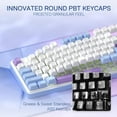thumbnail image 6 of Redragon K707 PRO 80% Wireless Gasket RGB Gaming Keyboard, 3-Modes 87 Keys TKL Mechanical Keyboard w/Hot-Swap Socket, PBT Round Keycaps & 5-Layer Noise Dampening, Custom Linear Switch, 6 of 9