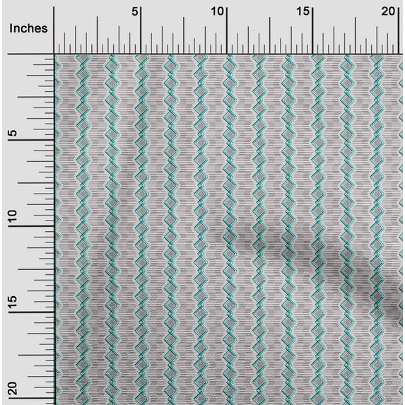 oneOone Cotton Flex Fabric Diamond Geometric Print Fabric BTY 40 Inch Wide