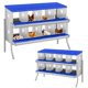 thumbnail image 1 of QinaQin Caja nido para gallinas de 6, 8 o 10 compartimentos con patas de soporte, diseño fácil de limpiar e instalar para proteger huevos, 1 of 7
