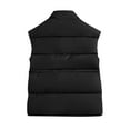 thumbnail image 3 of SMihono Savings Ladies Sleeveless Hoodless Casual Outwear Vest Coats Large Size Fashion Women Winter Warm Coat Wadded Jacket Black 8, 3 of 3