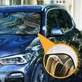 thumbnail image 3 of ALAZA Gold Tropical Leaves Windshield Sun Shade Car Foldable Sun Visor Block UV Rays Protector 55"x27.6", 3 of 8