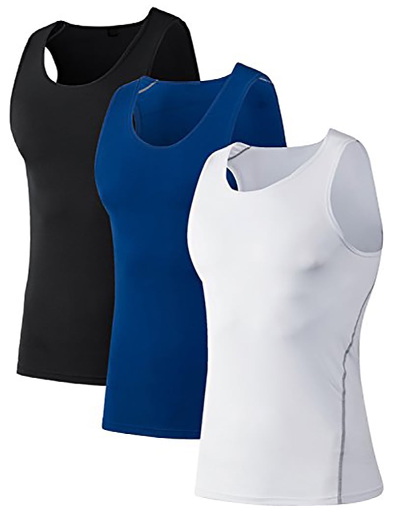 TOPTIE Mens Tight Breathable Sport Vest Compression Fitness Athletic Tank Top