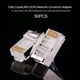 thumbnail image 1 of Transparent Gold Plated Cat6 RJ45 Ethernet Cables Module Plug Professional Portable Network Connector Crystal Head, 1 of 6