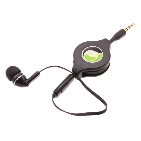 Headphone Retractable Mono Earphone for Motorola Moto G Play (2024) - 3.5mm w Mic Headset Handsfree Earbud Earpiece Microphone P2B for Moto G Play (2024)