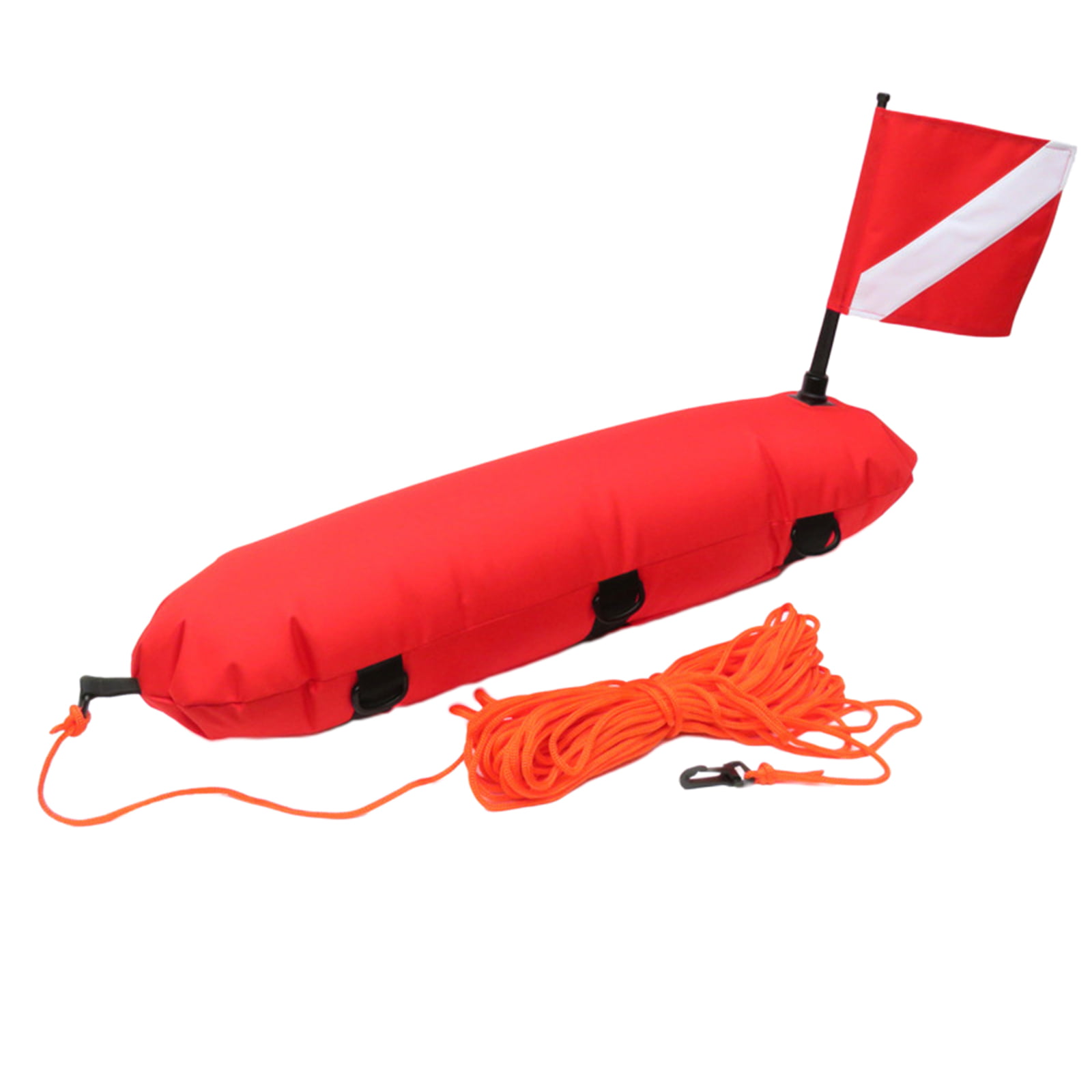SM SunniMix Torpedo Buoy Float for Scuba Diving Free Diving Spearfishing Dive Flag and Rope for Beach Accessories High Visibility Snorkeling and Swimming 