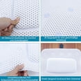 thumbnail image 3 of Alfombrilla de baño de espuma de PVC antibacteriana blanca, ultra suave y antideslizante con parte superior acolchada, 3 of 7