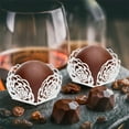 thumbnail image 7 of NOGIS 50pcs Chocolate Paper Cups, Truffle Wrapper, Mini Baking Cups Paper, Liners Chocolate Candy Packing Separating Trays For Shower Birthday Wedding Party (Silver), 7 of 7